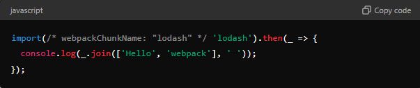 Code Splitting