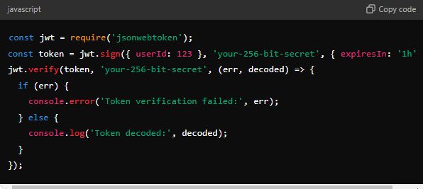 JWT (JSON Web Tokens)