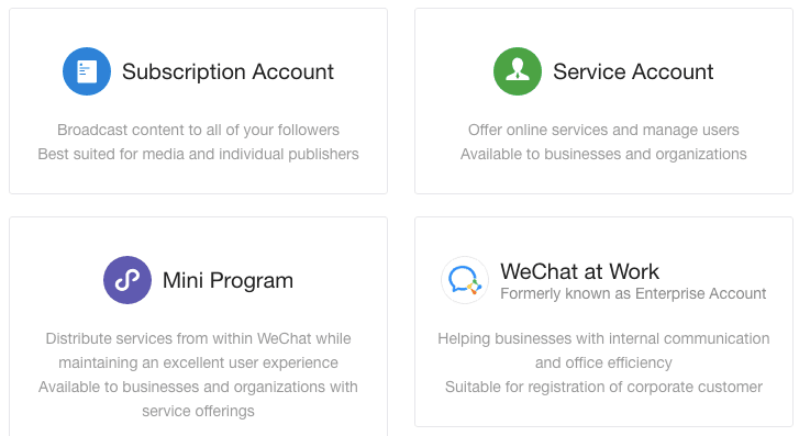 WeChat account