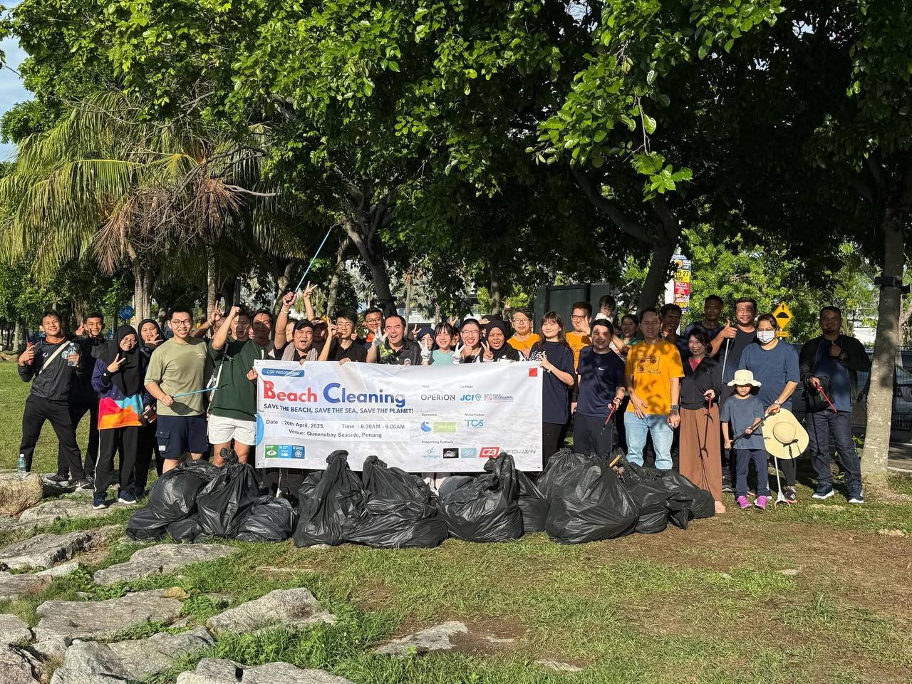 OPERiON Completes Successful Beach Cleanup at Queensbay Seaside on April 20, 2025